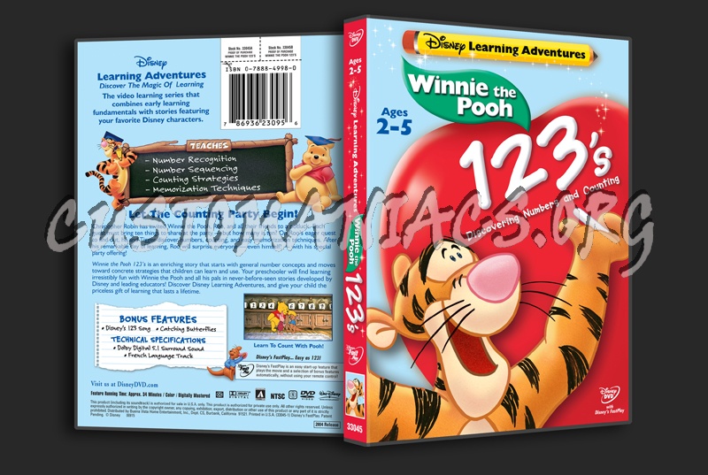 Winnie the Pooh 123's Discovering Numbers and Counting dvd cover