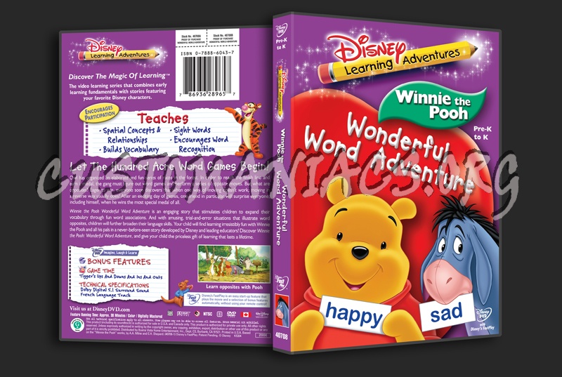 Winnie the Pooh Wonderful Word Adventure dvd cover