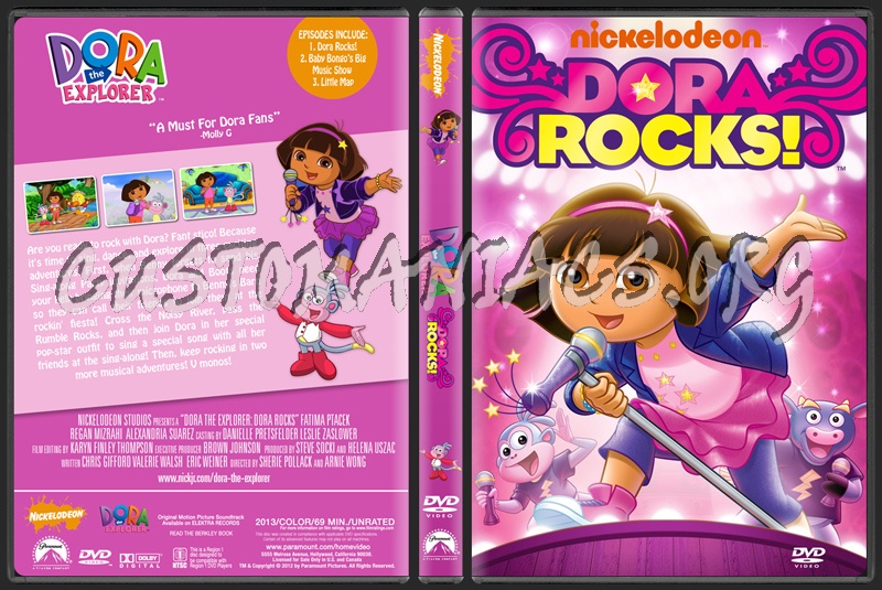 Dora the Explorer: Dora Rocks dvd cover.