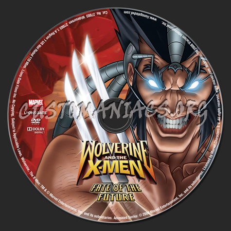 Wolverine and the X-Men Fate of the Future Volume 4 dvd label