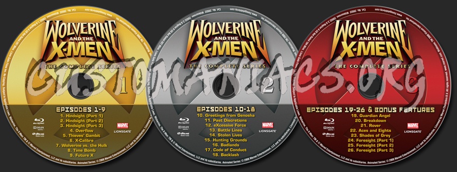 Wolverine and the X-Men The Complete Series blu-ray label