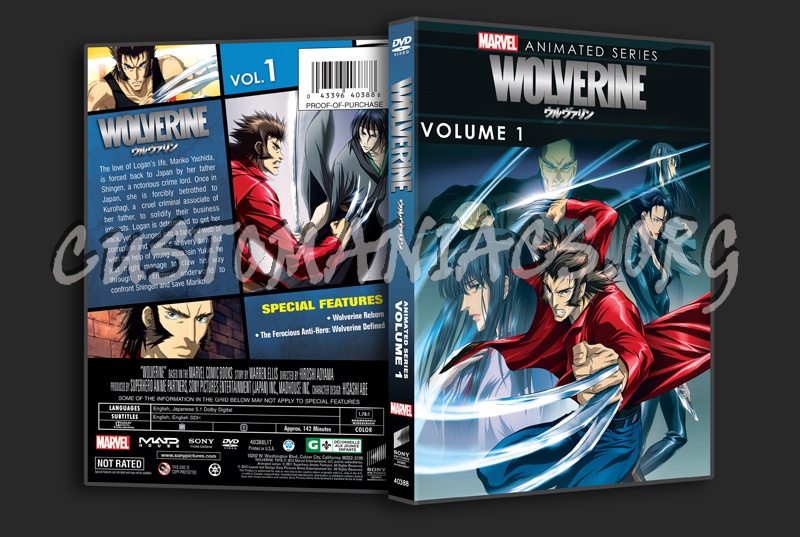 Wolverine Animated Series Volume 1 dvd cover