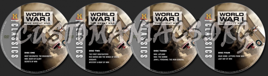 World War I The Great War dvd label