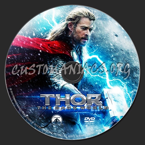 Thor: The Dark World dvd label