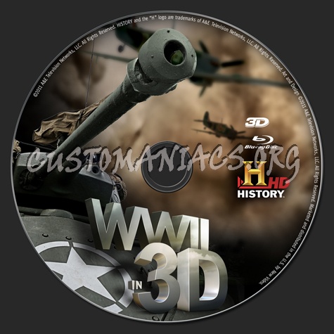 WWII in 3D blu-ray label