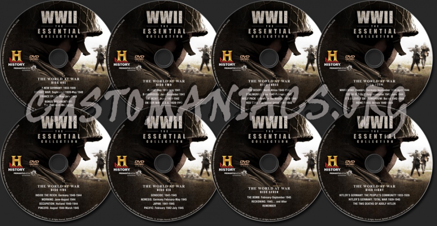 WWII The Essential Collection dvd label