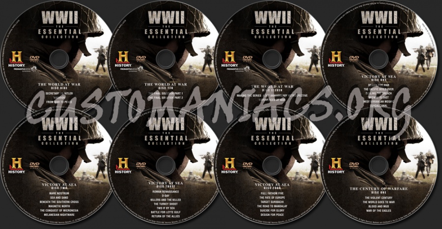 WWII The Essential Collection dvd label