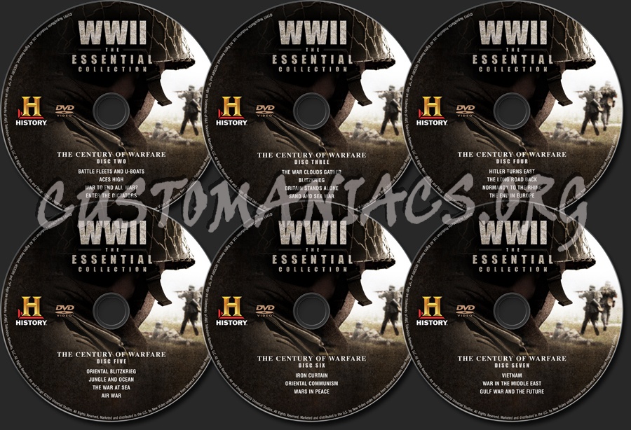 WWII The Essential Collection dvd label