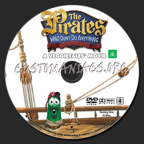 The Pirates Who Dont Do Anything : A Veggietales Movie dvd label