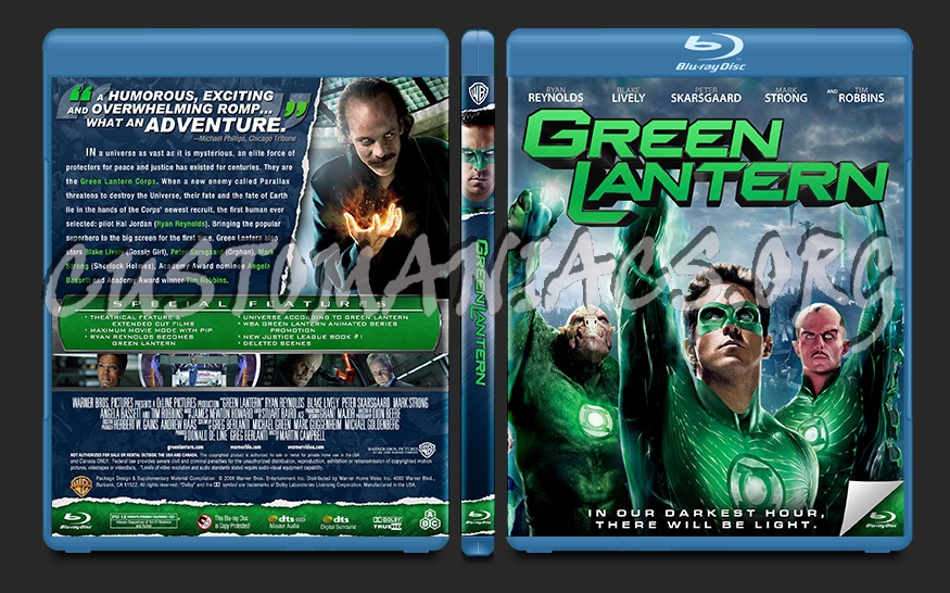 Green Lantern blu-ray cover