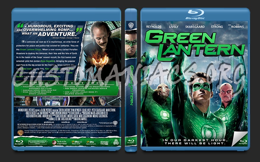 Green Lantern blu-ray cover