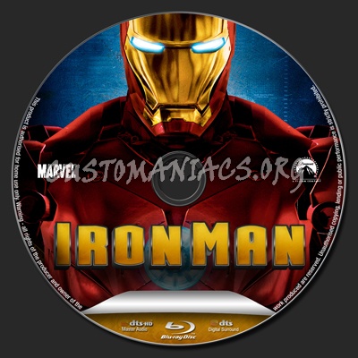 Iron Man blu-ray label