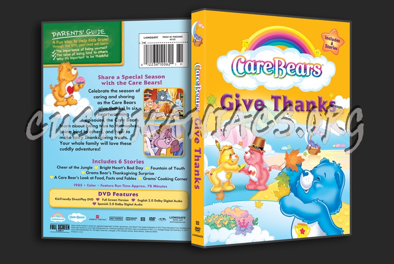 Care Bears Give Thanks dvd cover
