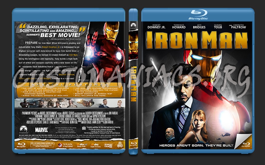 Iron Man blu-ray cover