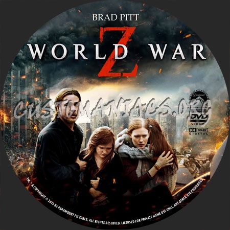 World War Z dvd label