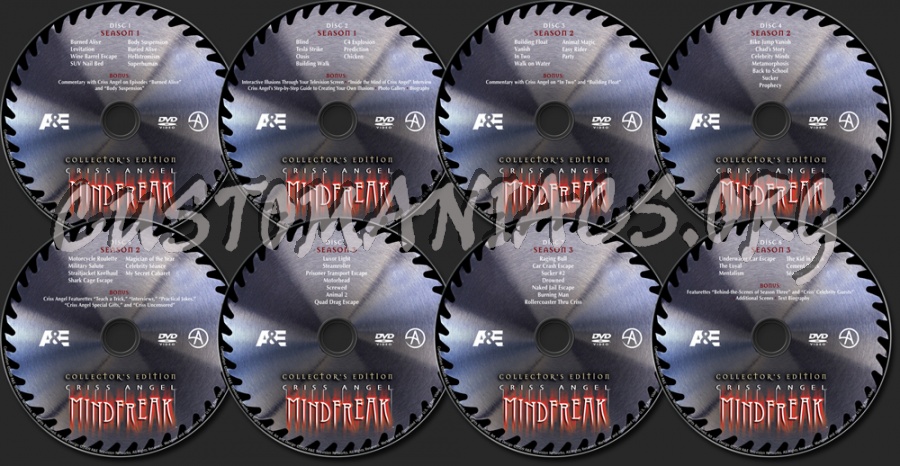 Chriss Angel Mindfreak Collector's Edition dvd label