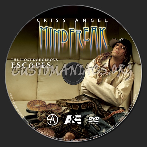 Chriss Angel Mindfreak the Most Dangerous Escapes dvd label