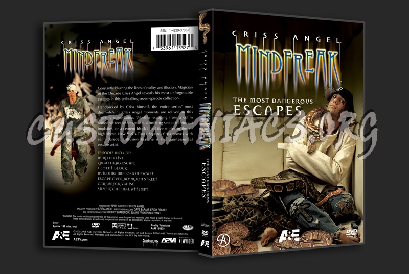 Chriss Angel Mindfreak the Most Dangerous Escapes dvd cover