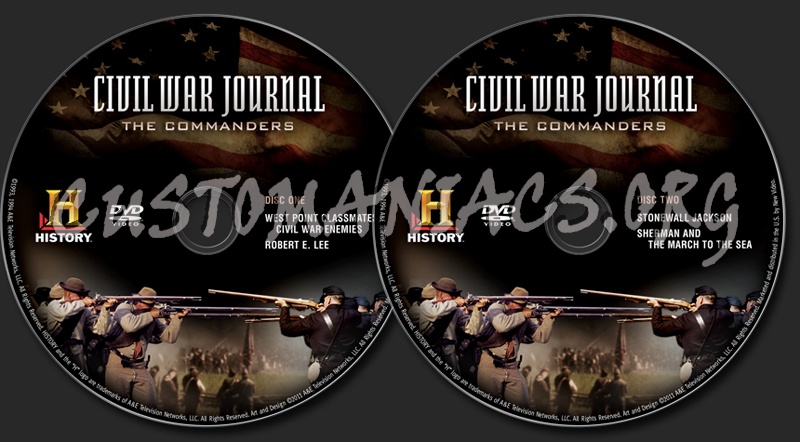 Civil War Journal The Commanders dvd label