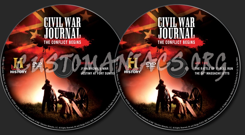 Civil War Journal The Conflict Begins dvd label