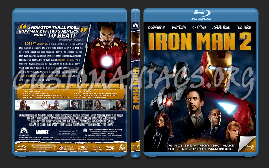 Iron Man 2 blu-ray cover