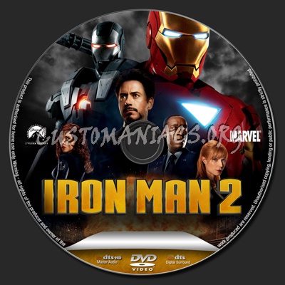 Iron Man 2 dvd label