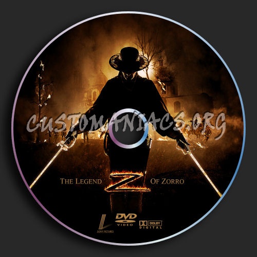 The Legend Of Zorro dvd label