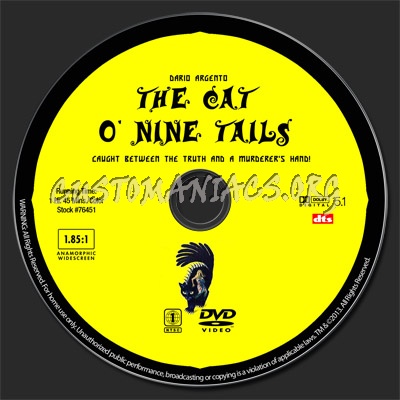 The Cat o' Nine Tails dvd label