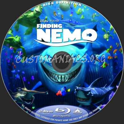 Finding Nemo (2D+3D) blu-ray label