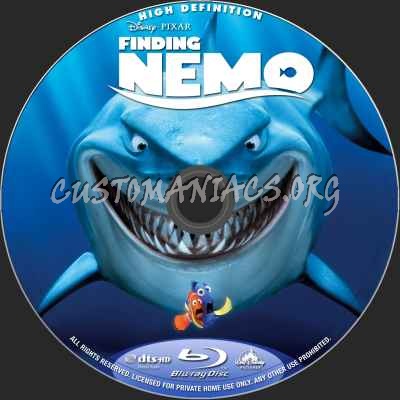 Finding Nemo (2D+3D) blu-ray label