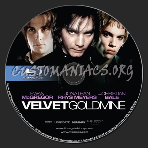 Velvet Goldmine blu-ray label