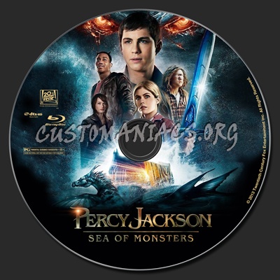 Percy Jackson: Sea Of Monsters blu-ray label