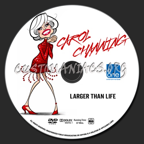 Carol Channing: Larger Than Life dvd label