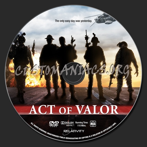 Act Of Valor dvd label