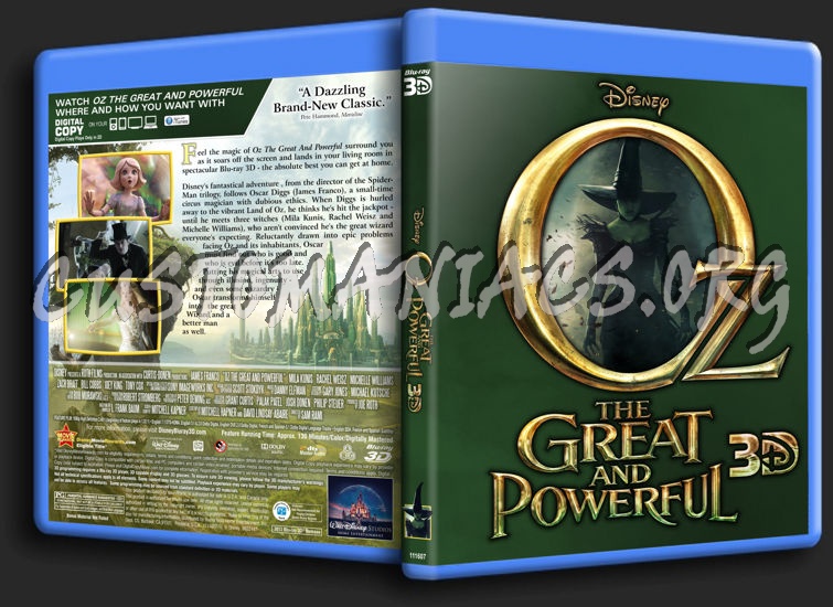 Oz the Great and Powerful - 3D blu-ray cover
