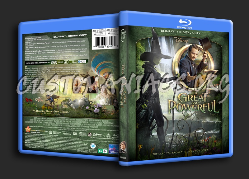 Oz The Great And Powerful blu-ray cover