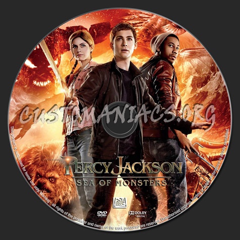 Percy Jackson Sea Of Monsters dvd label