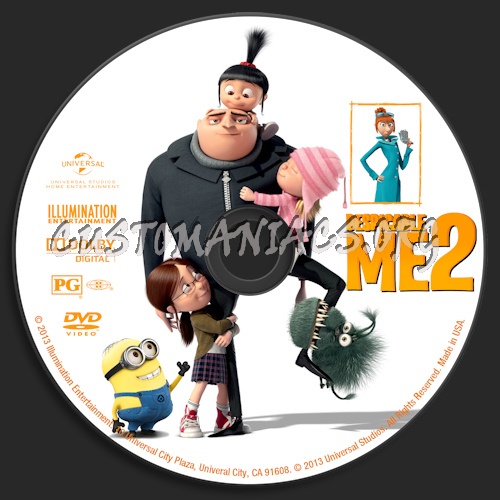 Despicable Me 2 dvd label