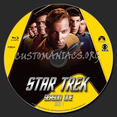 Star Trek TOS Season 1 blu-ray label