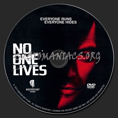 No One Lives dvd label