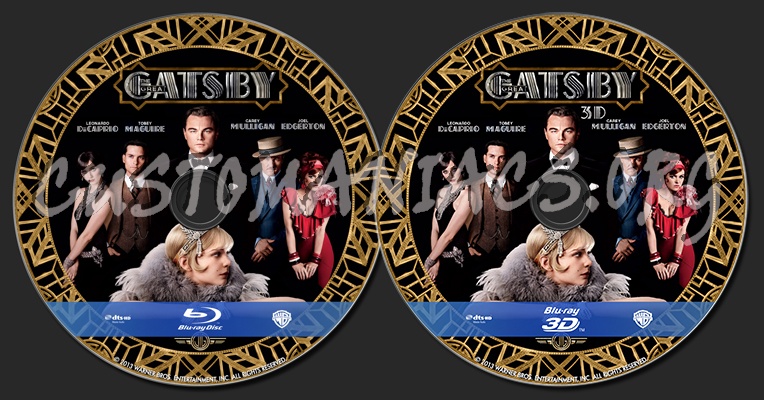 The Great Gatsby 2D & 3D blu-ray label