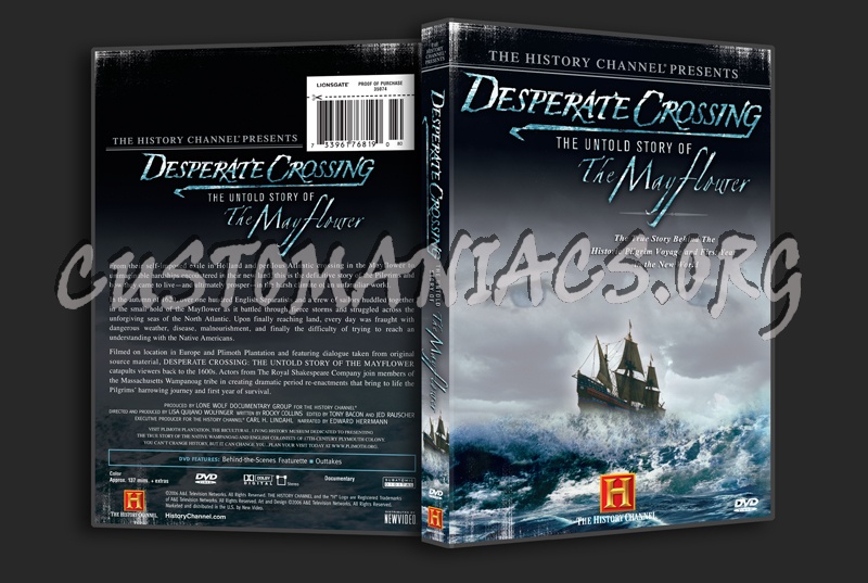 Desperate Crossing The Untold Story of the Mayflower dvd cover