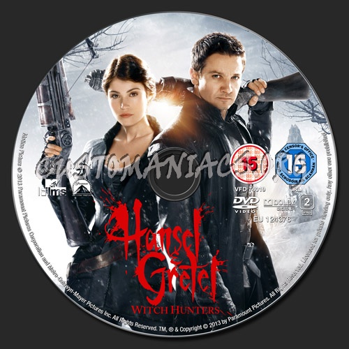 Hansel & Gretel Witch Hunters dvd label