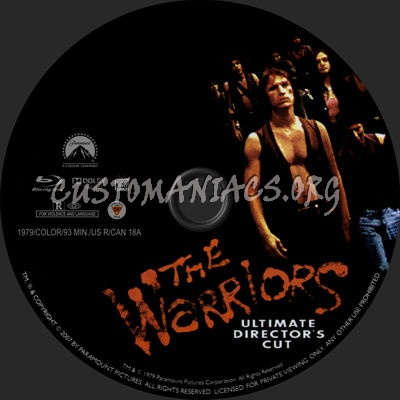 The Warriors blu-ray label