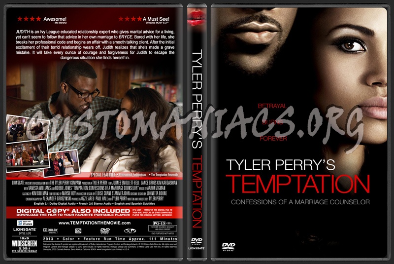 Tyler Perry's Temptation: Confessions of a Marriage Counselor dvd cover