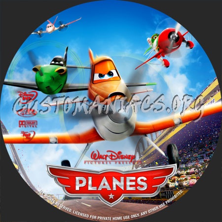 Planes dvd label