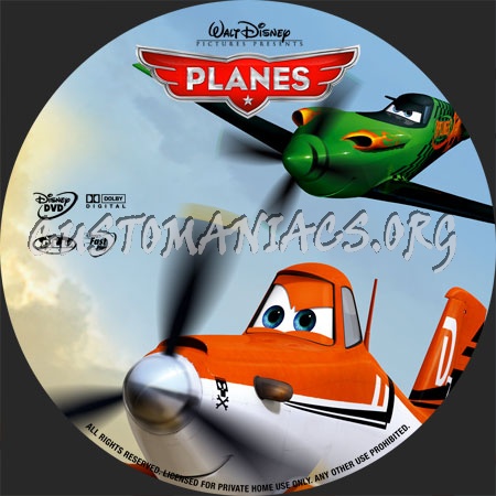 Planes dvd label