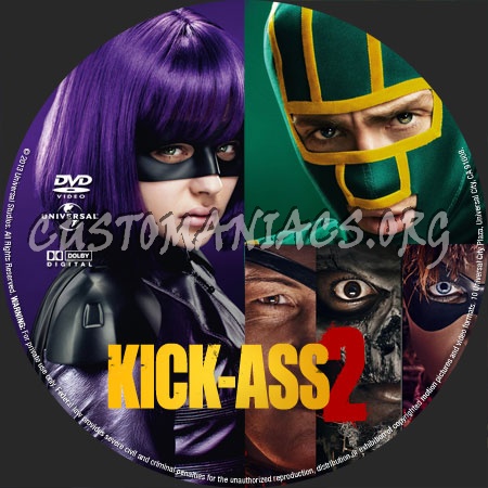 Kick-ass 2 dvd label