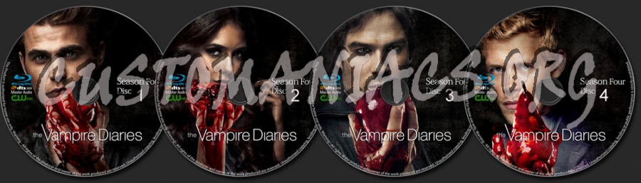 The Vampire Diaries Season 4 blu-ray label