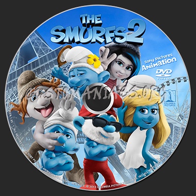 The Smurfs 2 dvd label